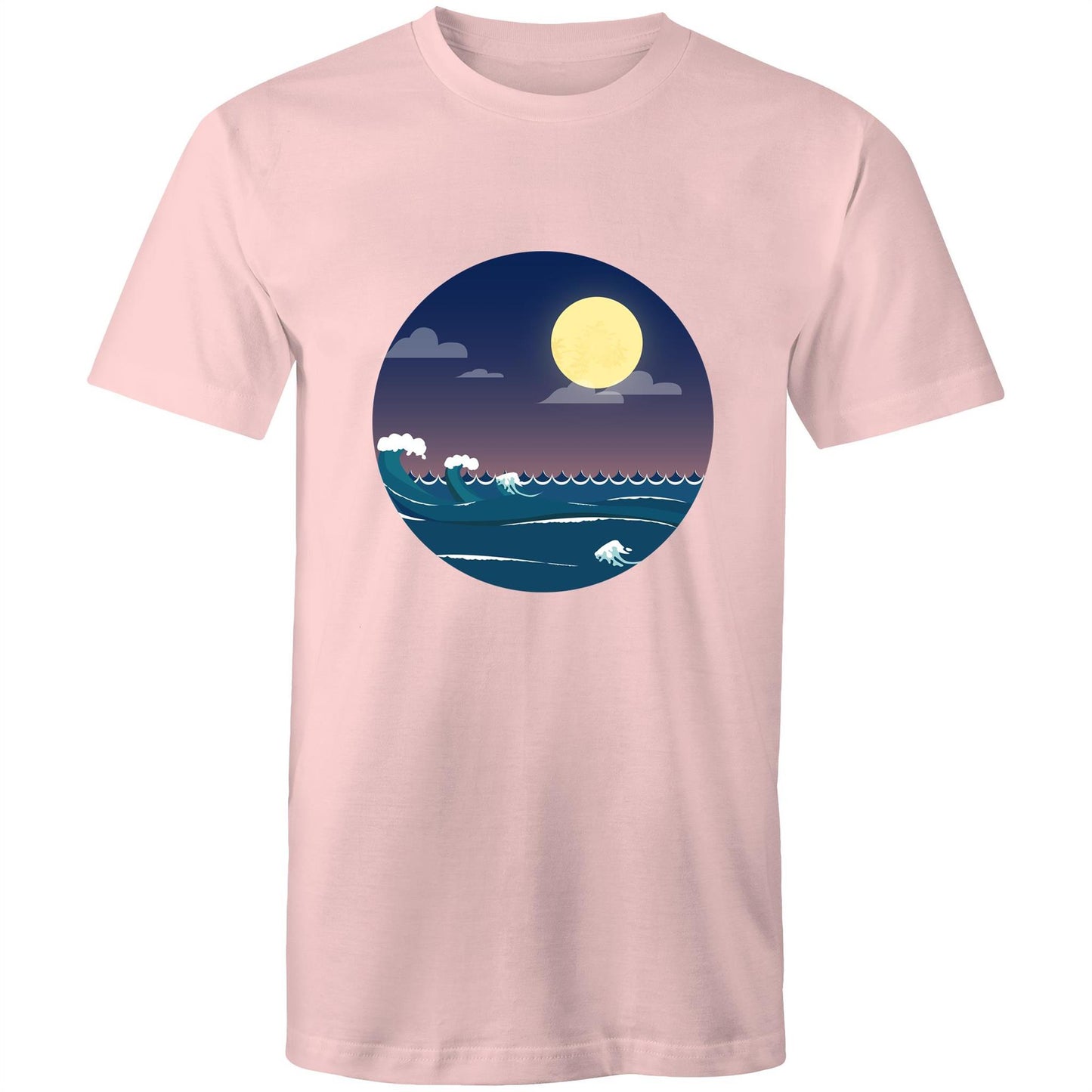Men's Earthfolk printed T shirt - Surf and Sun - The Crescent Moon