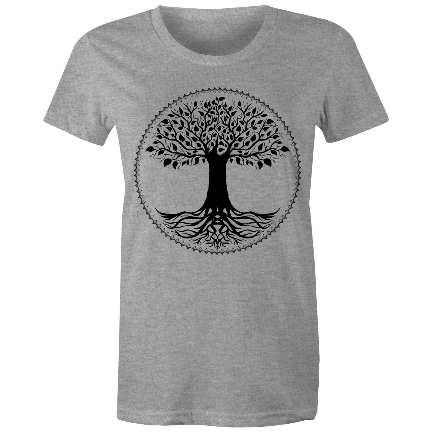 Women's Earthfolk T shirt - Tree of Life - The Crescent Moon