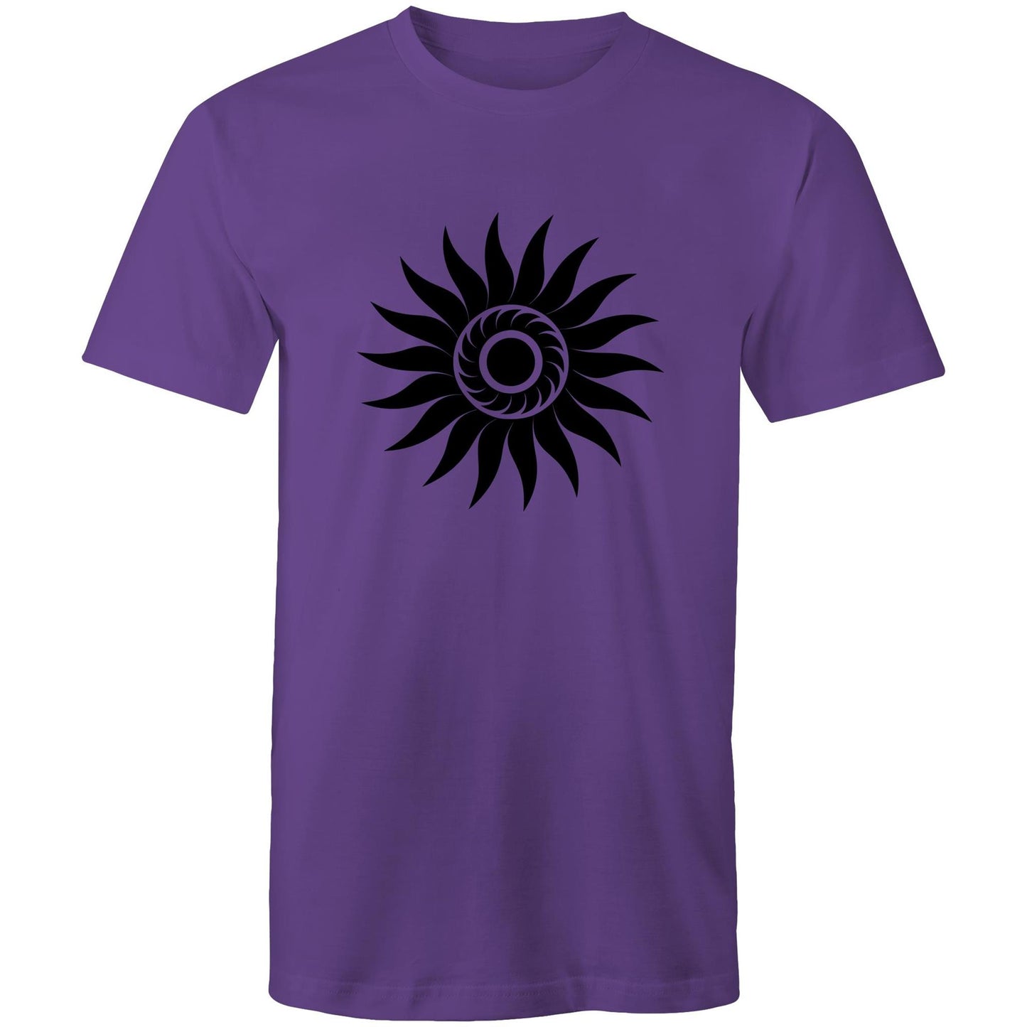Men's Earthfolk T shirt - Spiral Sun - The Crescent Moon