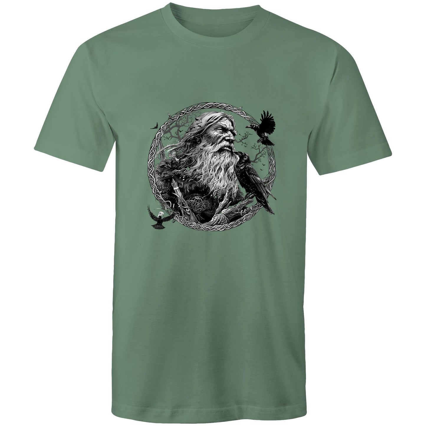 Earthfolk Printed T shirt - Mens Relaxed Fit - Odin - The Crescent Moon