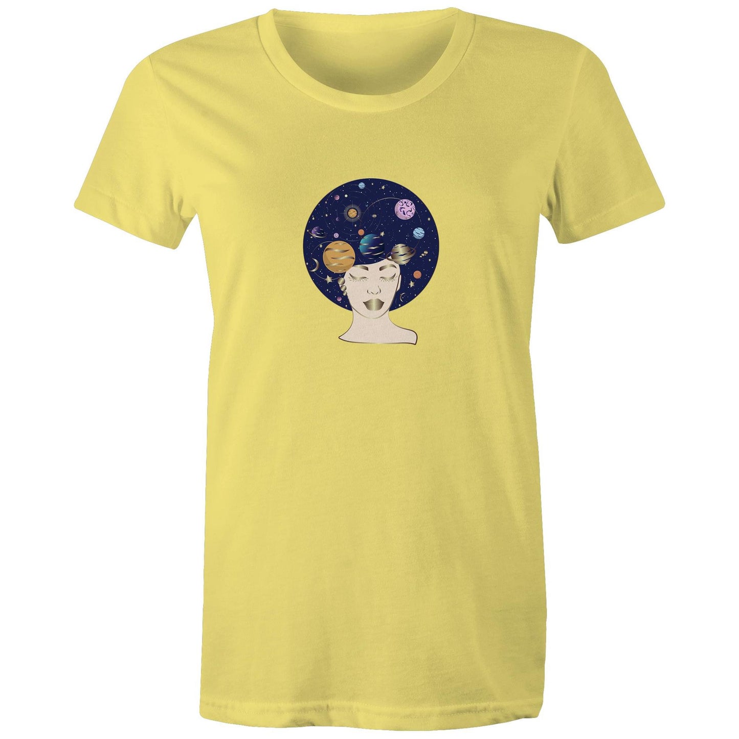 Women's Earthfolk Printed T shirt - Lady of the Galaxy