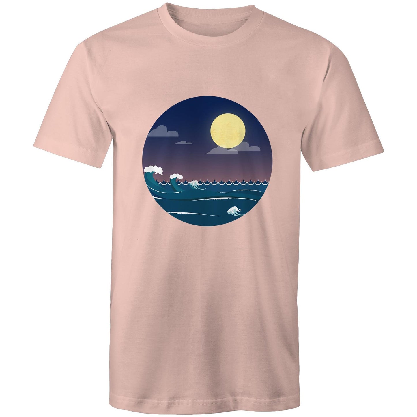 Men's Earthfolk printed T shirt - Surf and Sun - The Crescent Moon