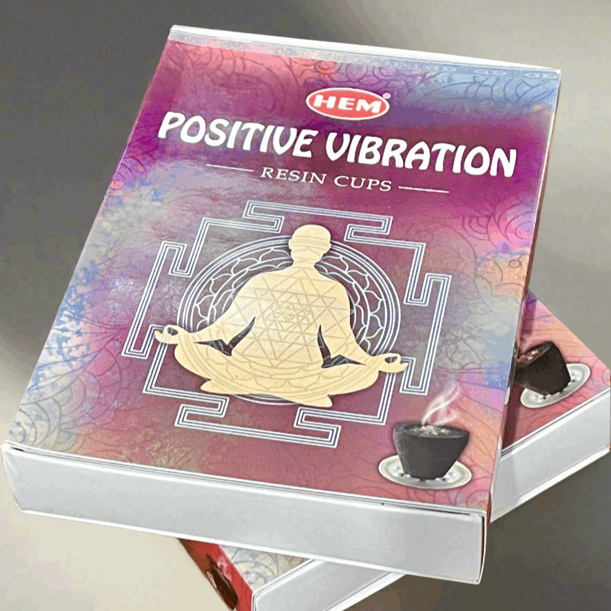Positive Vibes Charcoal Resin Cups - The Crescent Moon