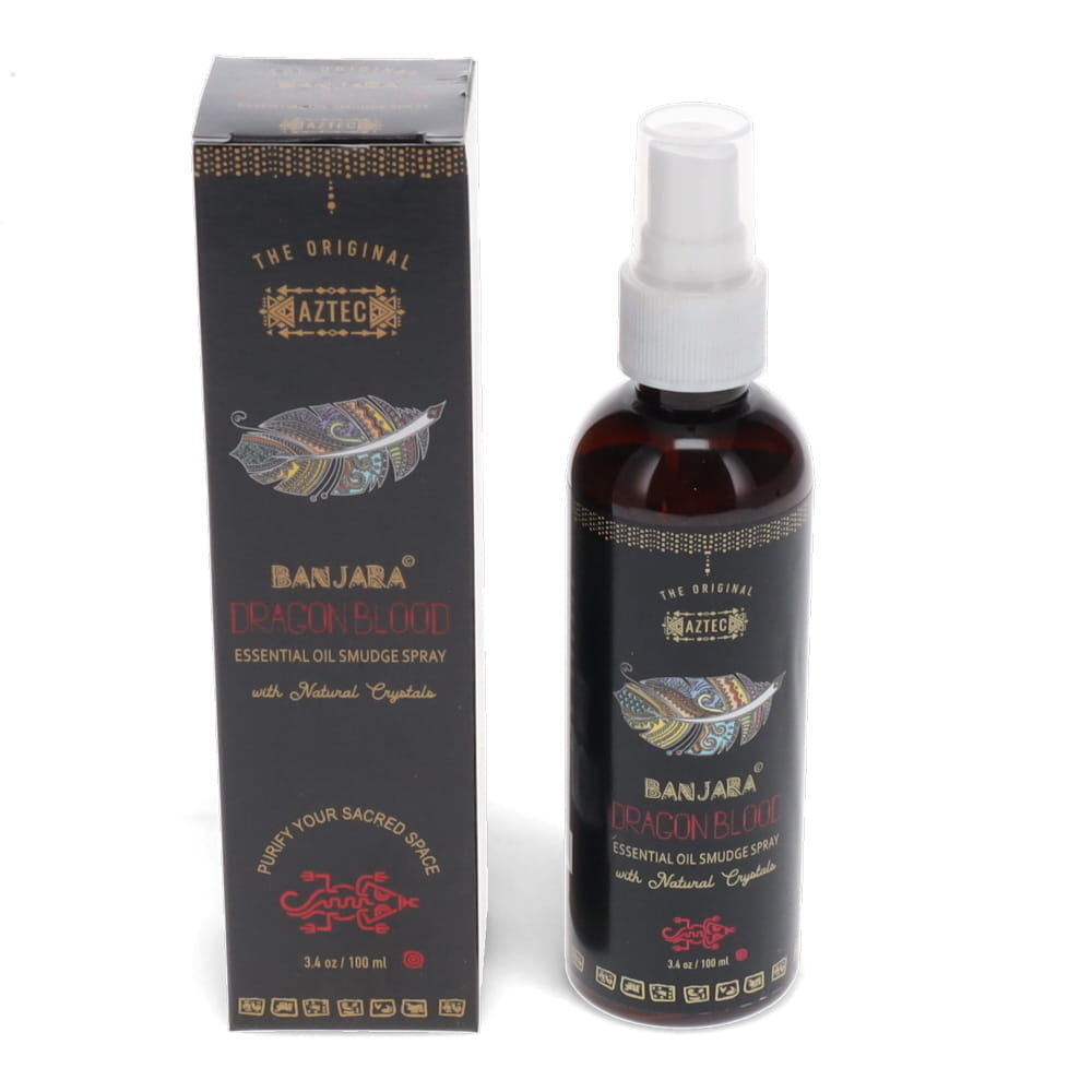Dragons Blood Resin Smudge Spray with Crystals - The Crescent Moon