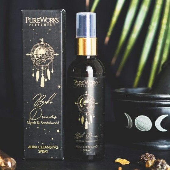 Aura Cleansing Spray - Purifying Moon - Palo Santo and Lavender - The Crescent Moon