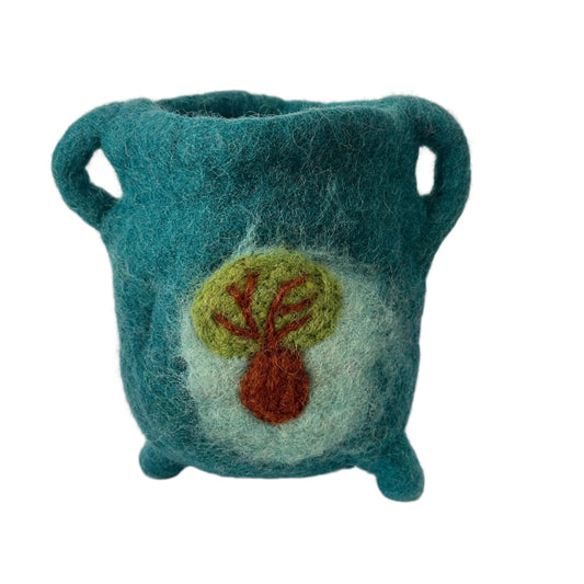 Felt Cauldron - Earth and Sky Blue - The Crescent Moon