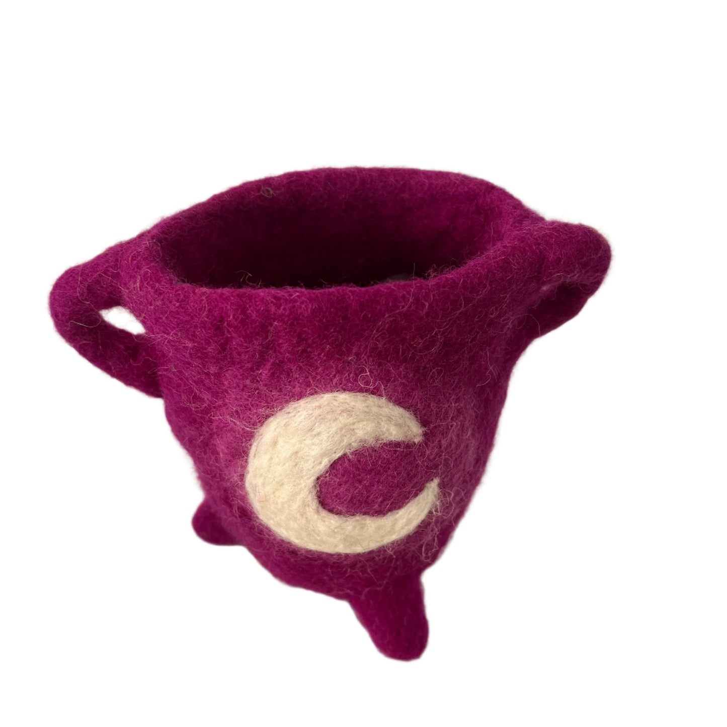 Felt Cauldron - Lunar Cycle Purple - The Crescent Moon