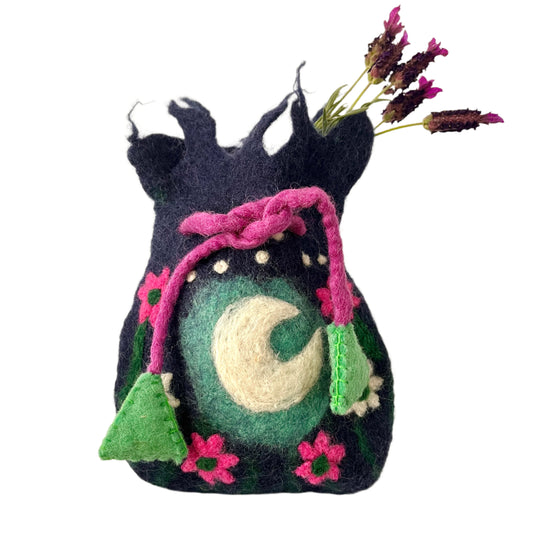 Felt Magic Potion Pouch - Lunar Moon - The Crescent Moon