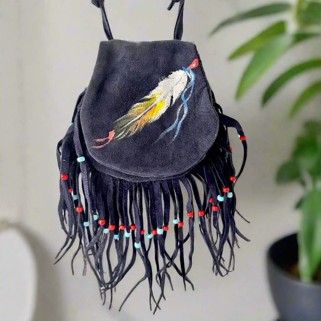 Medicine Crystal Pouch Navy Blue - The Crescent Moon