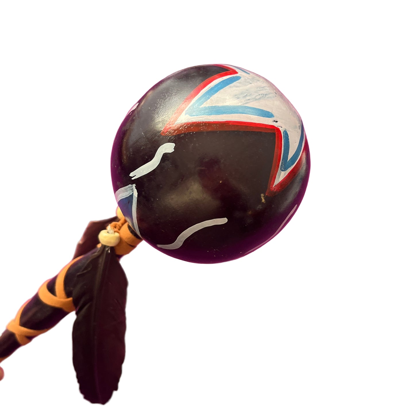 Shamanic Feather Shaker - Maraca - Black - The Crescent Moon