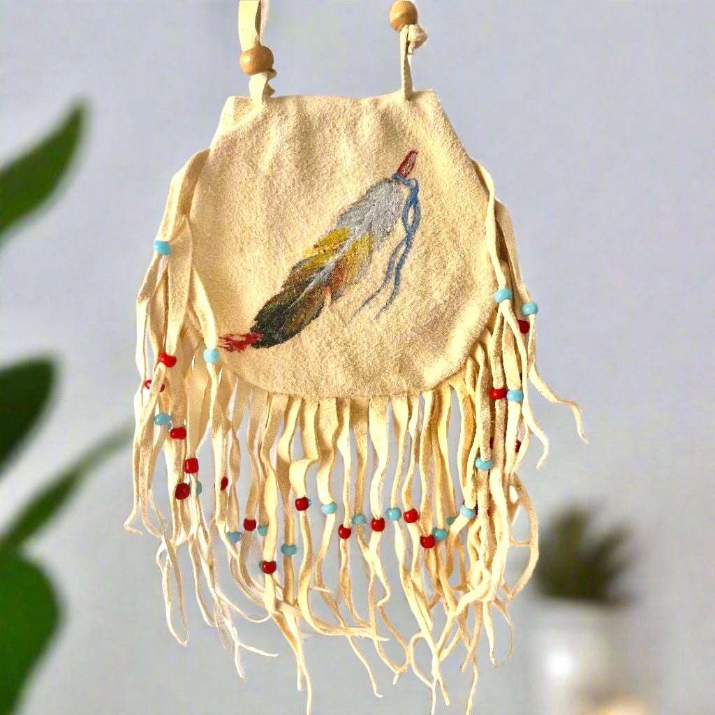 Medicine Crystal Pouch - Cream - The Crescent Moon