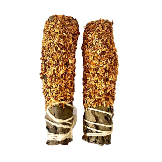 Palo Santo Smudge Stick with Eucalyptus and bay Leaf - The Crescent Moon
