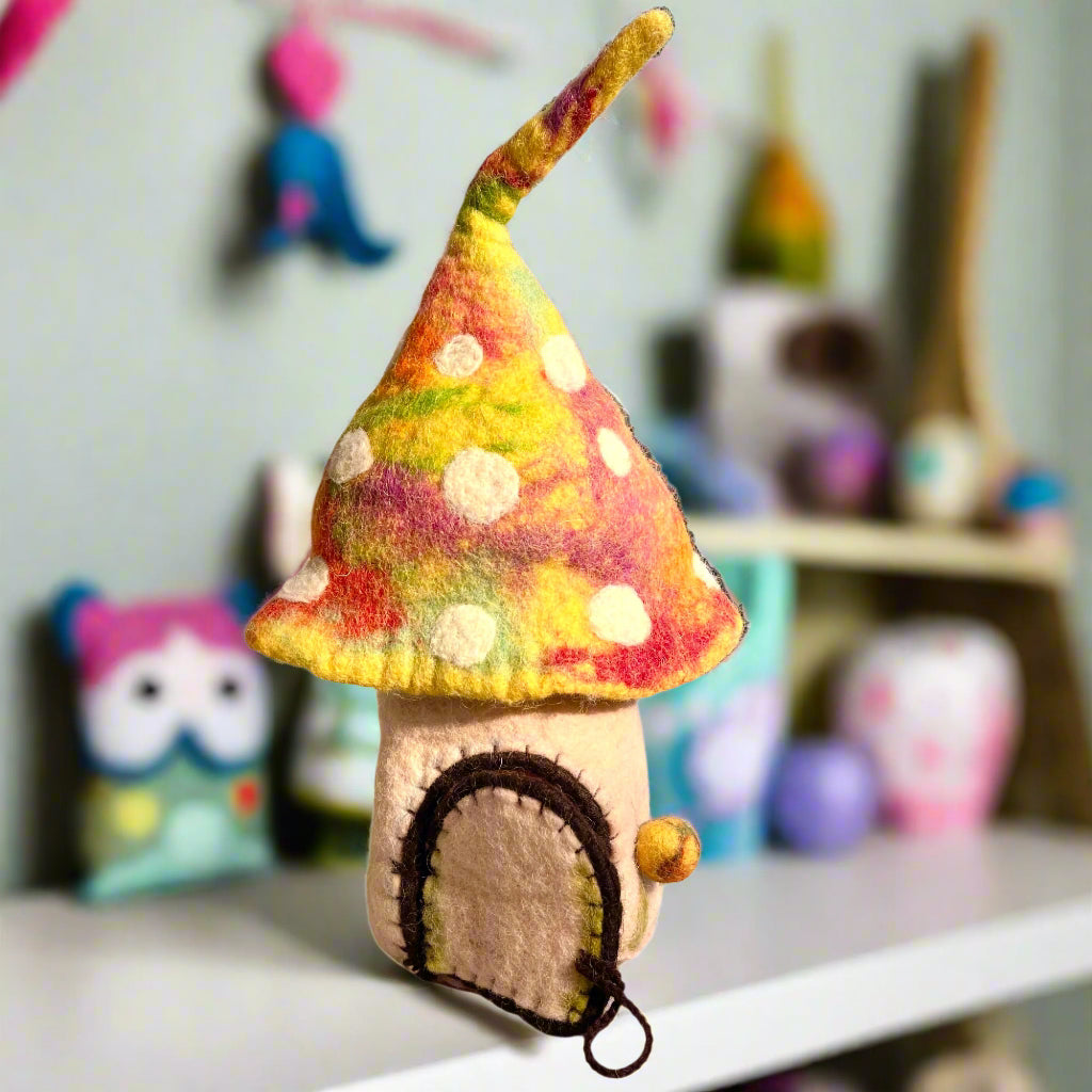 felt fairy house