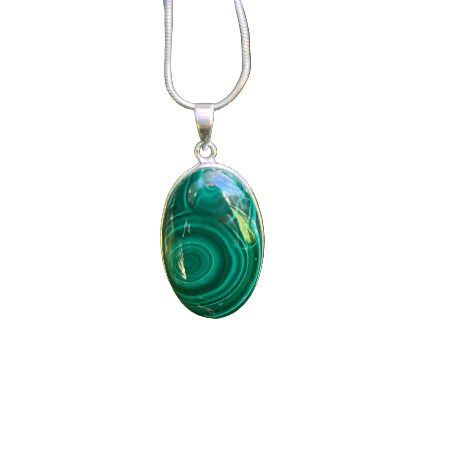 Sterling Silver Malachite Pendant