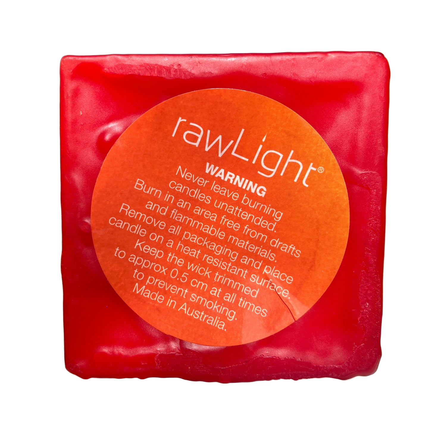 Rainbow candle safety warning