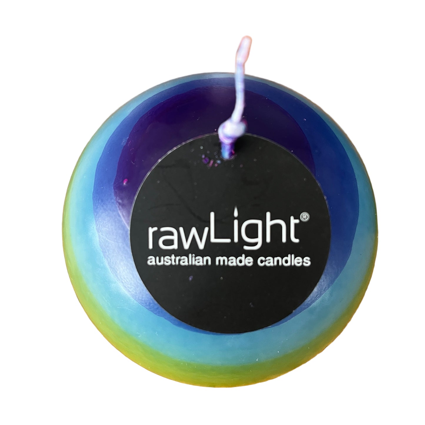 Round Rainbow Chakra Candle - Energy, Balance & Pride