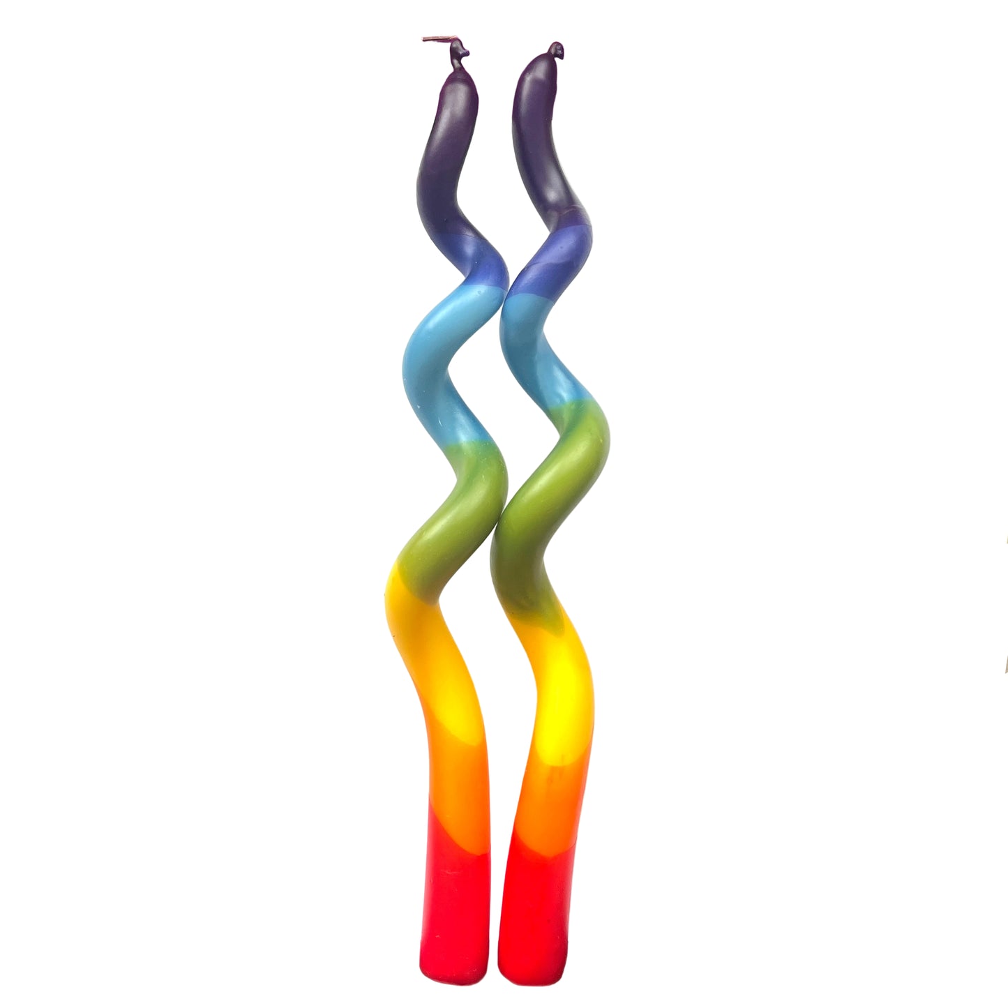 Colorful twisted candles