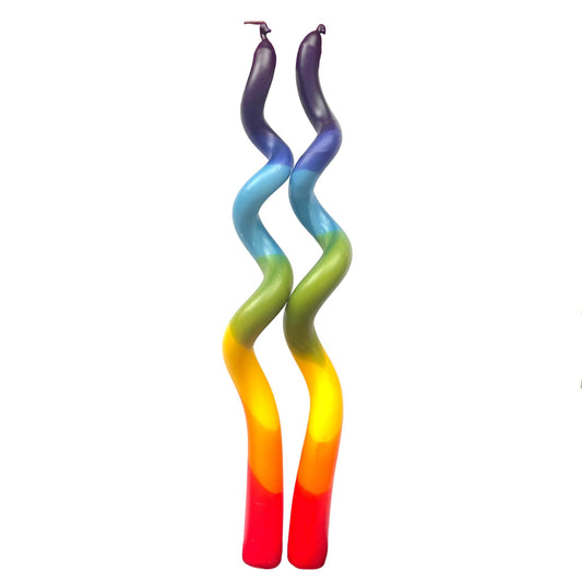 Colorful twisted candles