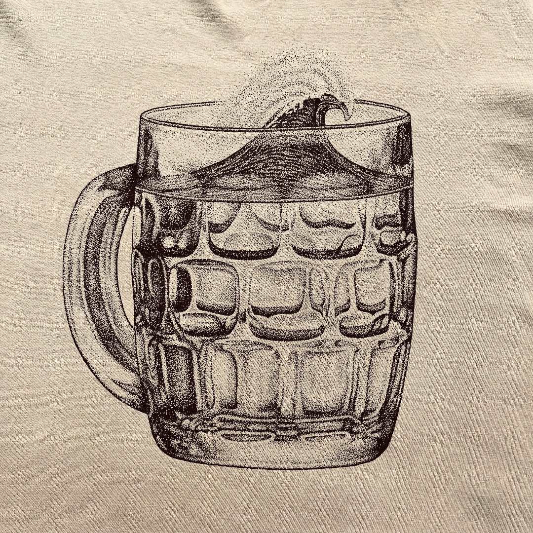 Vintage Retro Preloved T shirt - Storm in a beer mug - The Crescent Moon