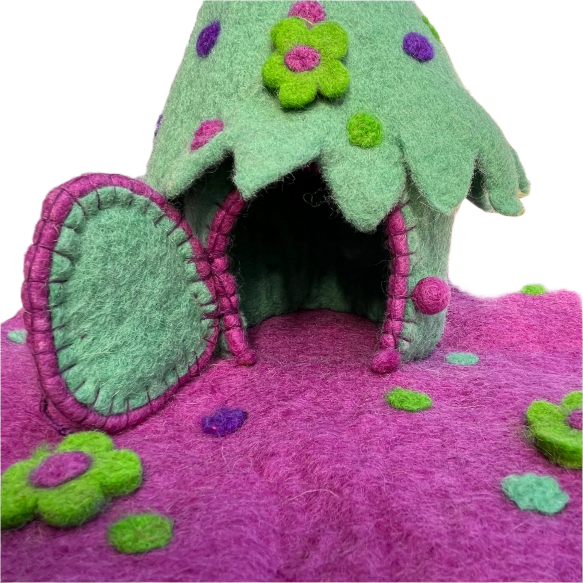 felt fairy house