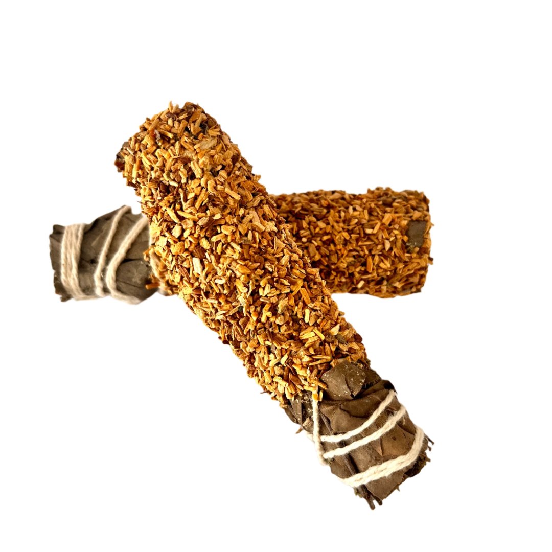 Palo Santo Smudge Stick with Eucalyptus and bay Leaf - The Crescent Moon
