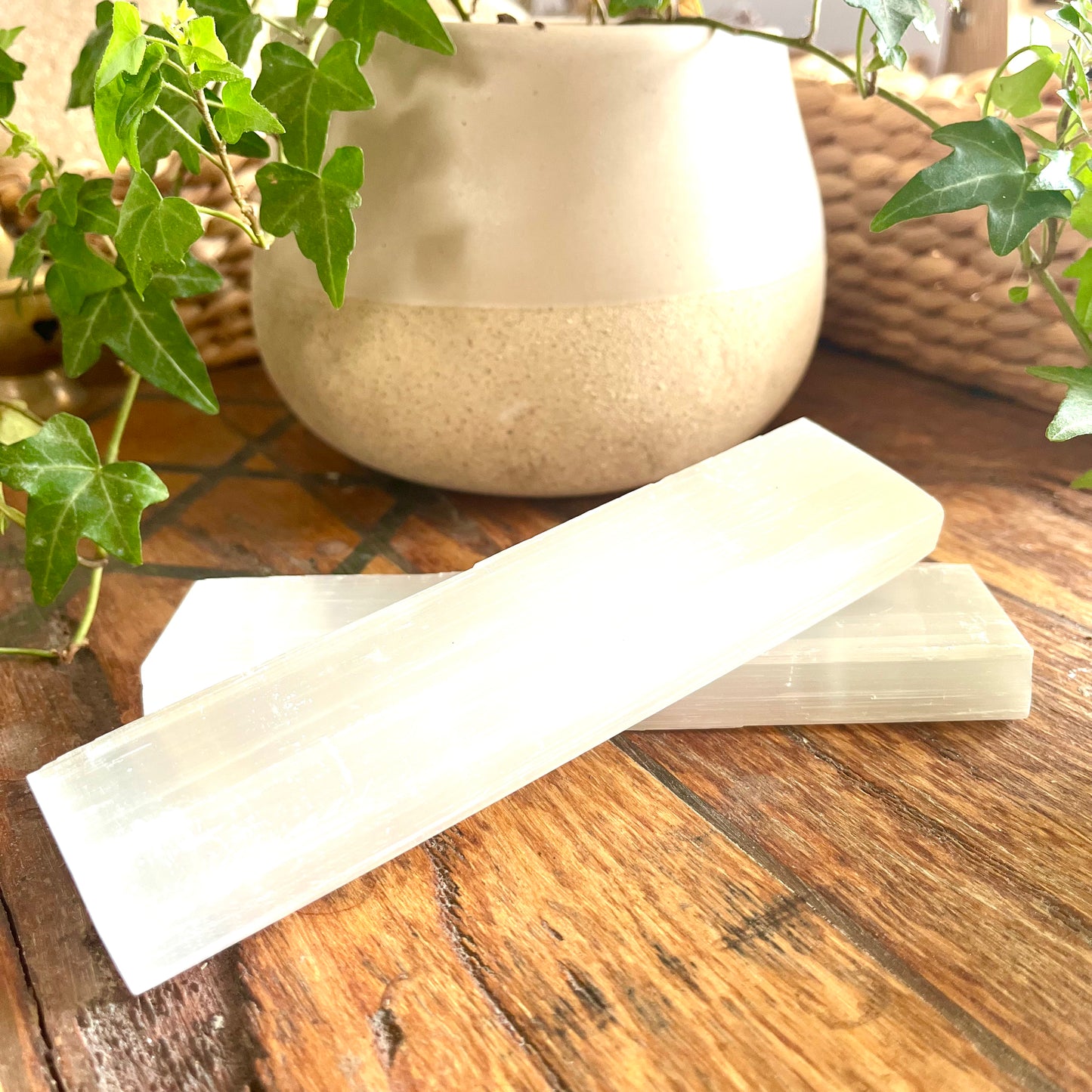Selenite Crystal Wand, All Natural - The Crescent Moon