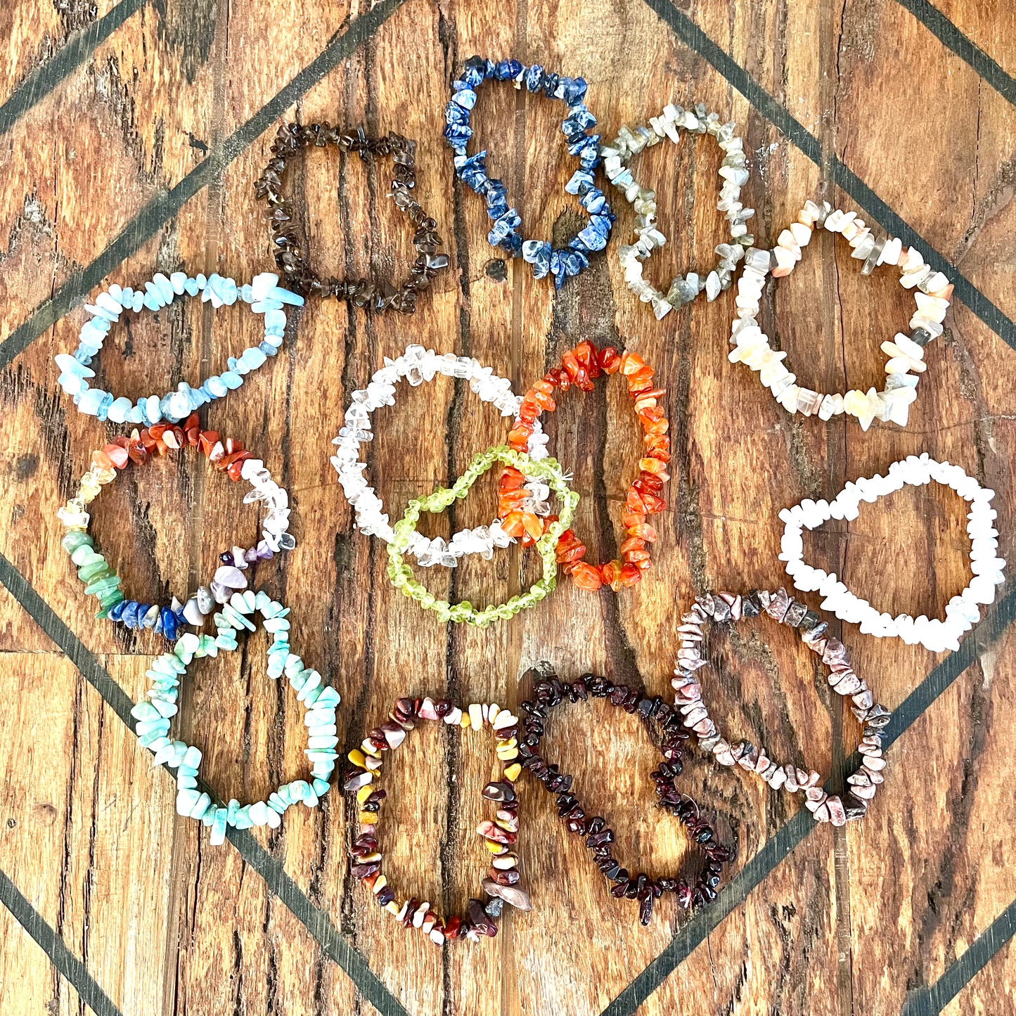 Crystal Bracelets Assorted Stones - The Crescent Moon
