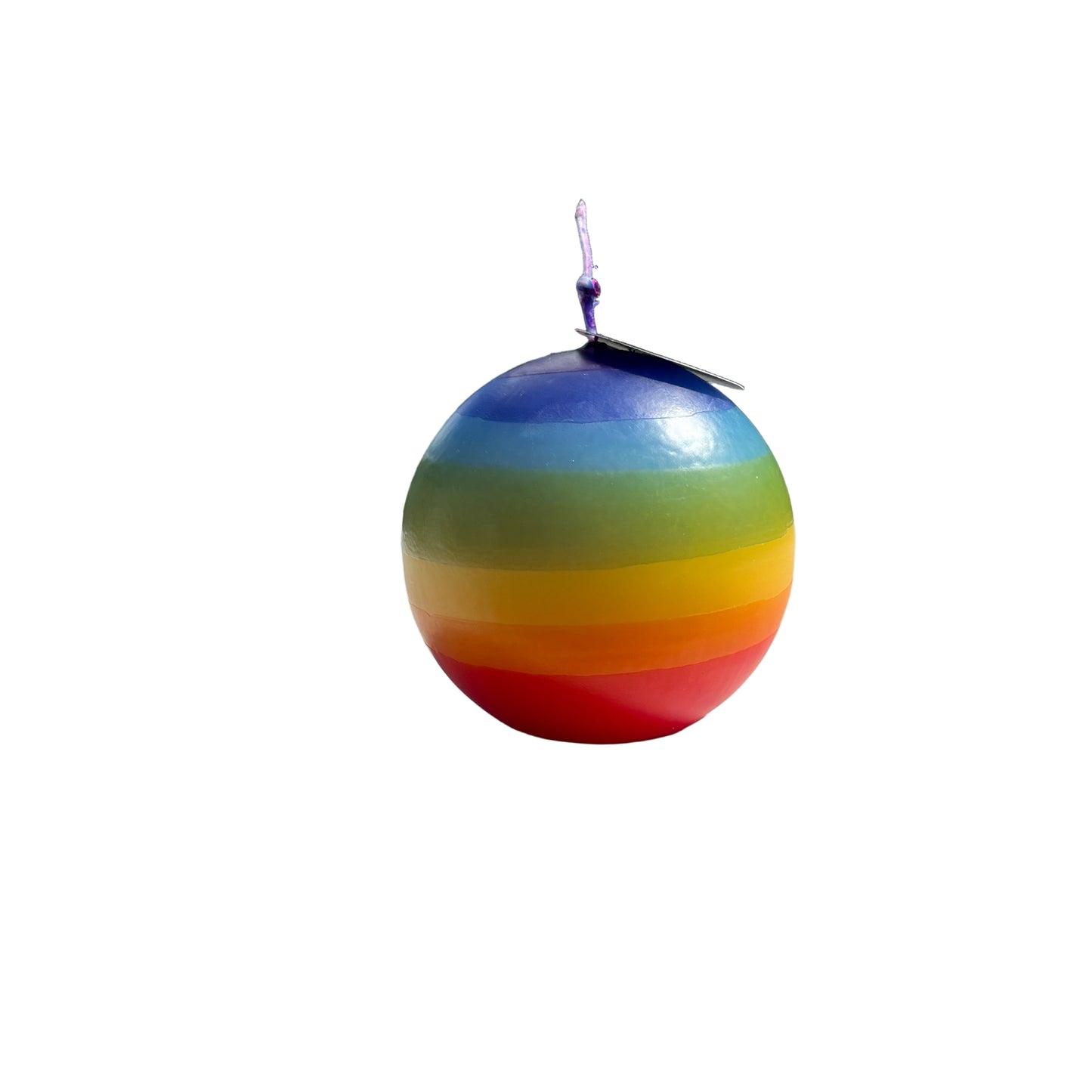 Multicolored spherical candle