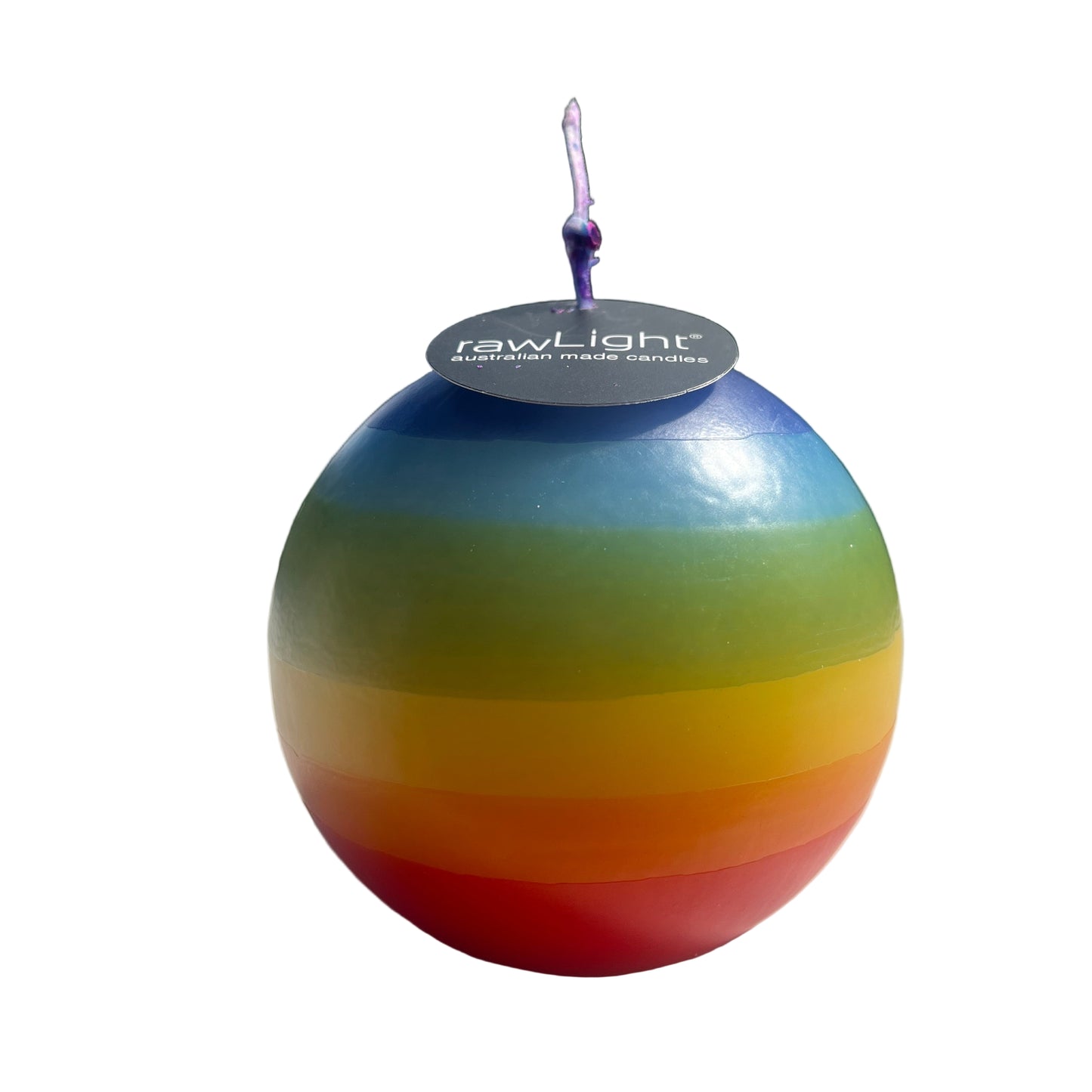 Multicolored spherical candle