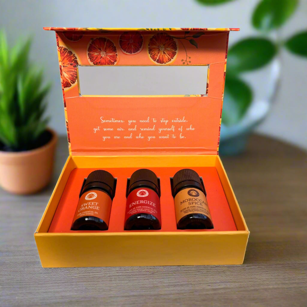 Essential Oil Set - Citrus Blast Aromatherapy - The Crescent Moon