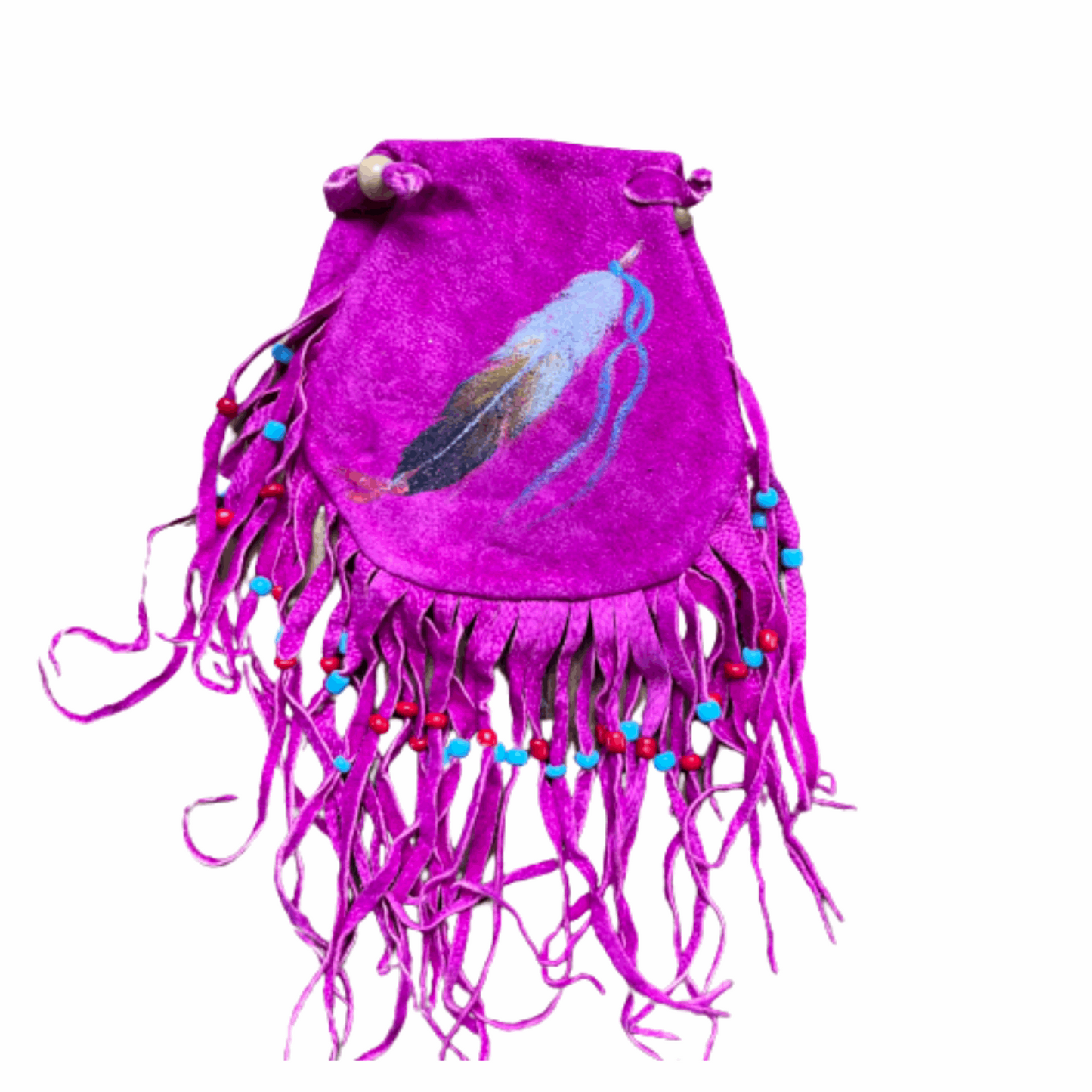 Medicine Crystal Pouch Fuscia Pink - The Crescent Moon