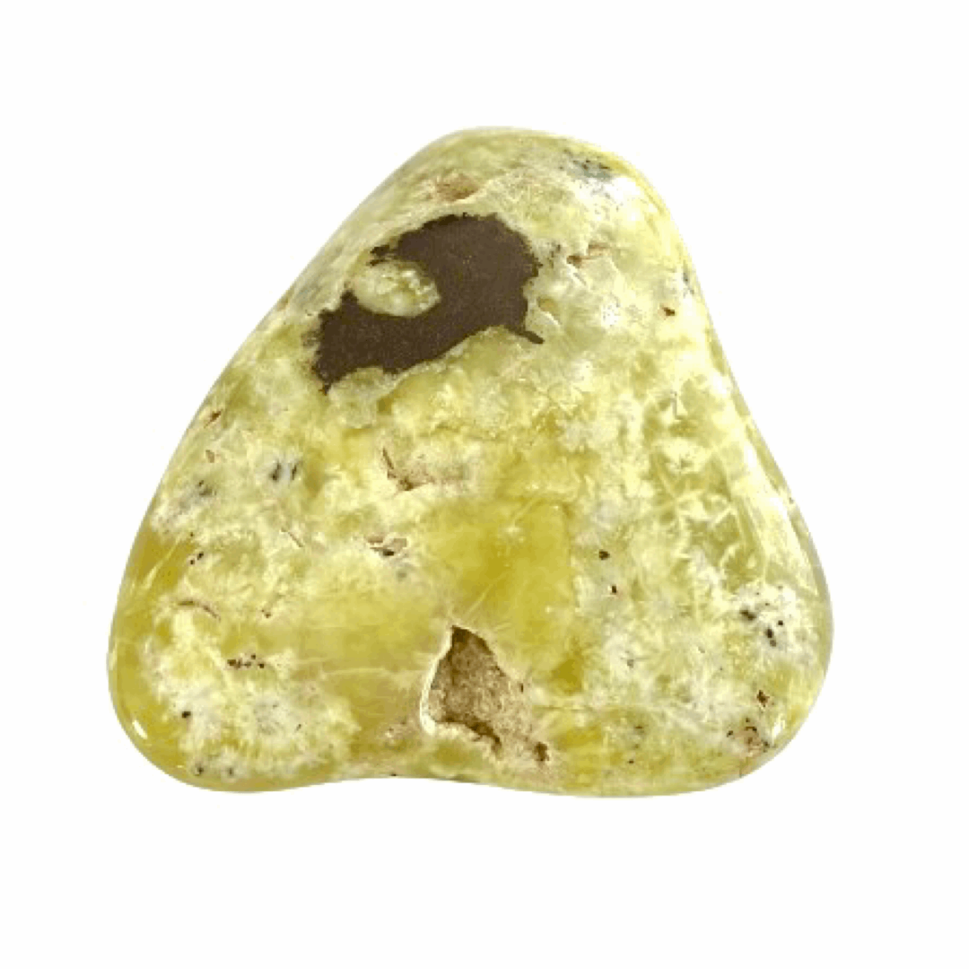 Prehnite Crystal Semi Polished Freeform - The Crescent Moon