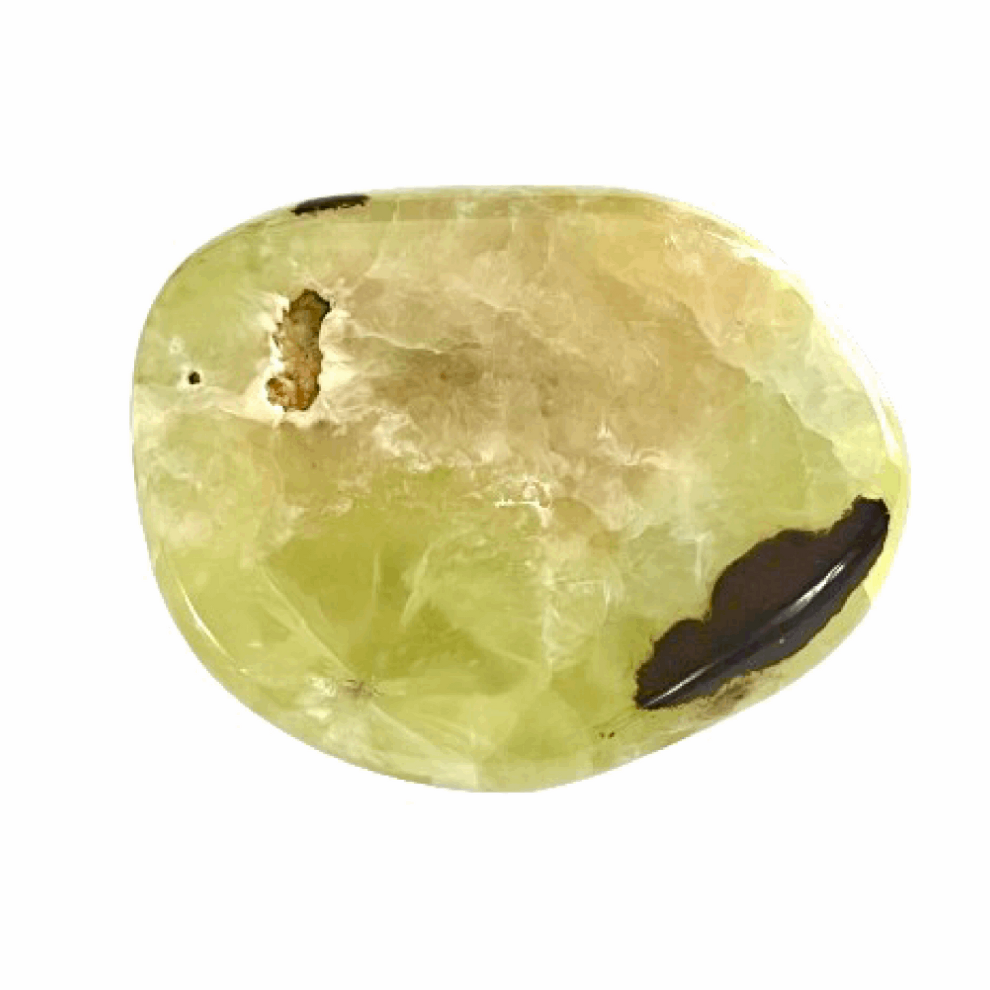 Prehnite Crystal Polished Freeform - The Crescent Moon