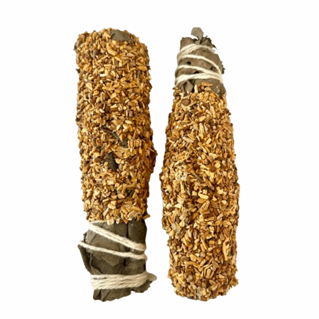 Palo Santo Smudge Stick with Eucalyptus and bay Leaf - The Crescent Moon