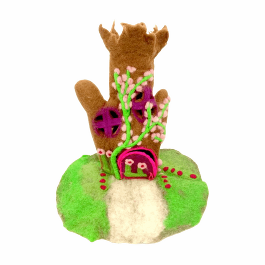 Felt Fairy House Enchanted Treehouse - The Crescent Moon