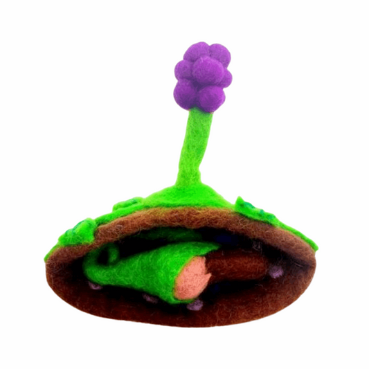 Felt fairy House Tiny Gnome Home - The Crescent Moon
