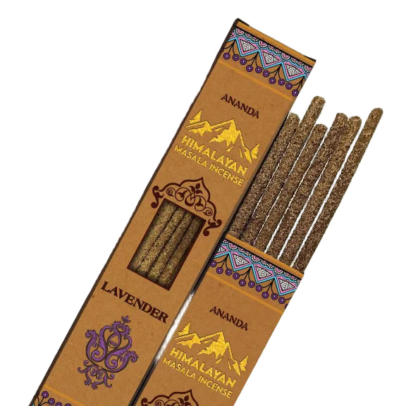 Ananda Himalayan Masala Incense packaging with incense sticks