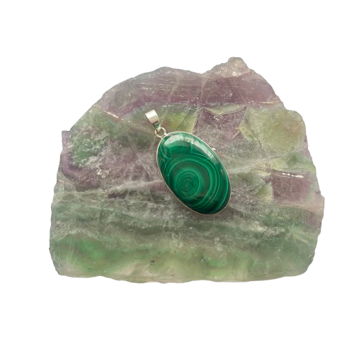 Sterling Silver Malachite Pendant