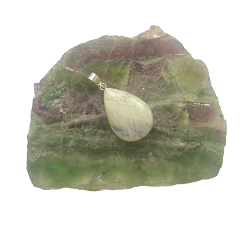 Sterling Silver Rainbow Moonstone Pendant