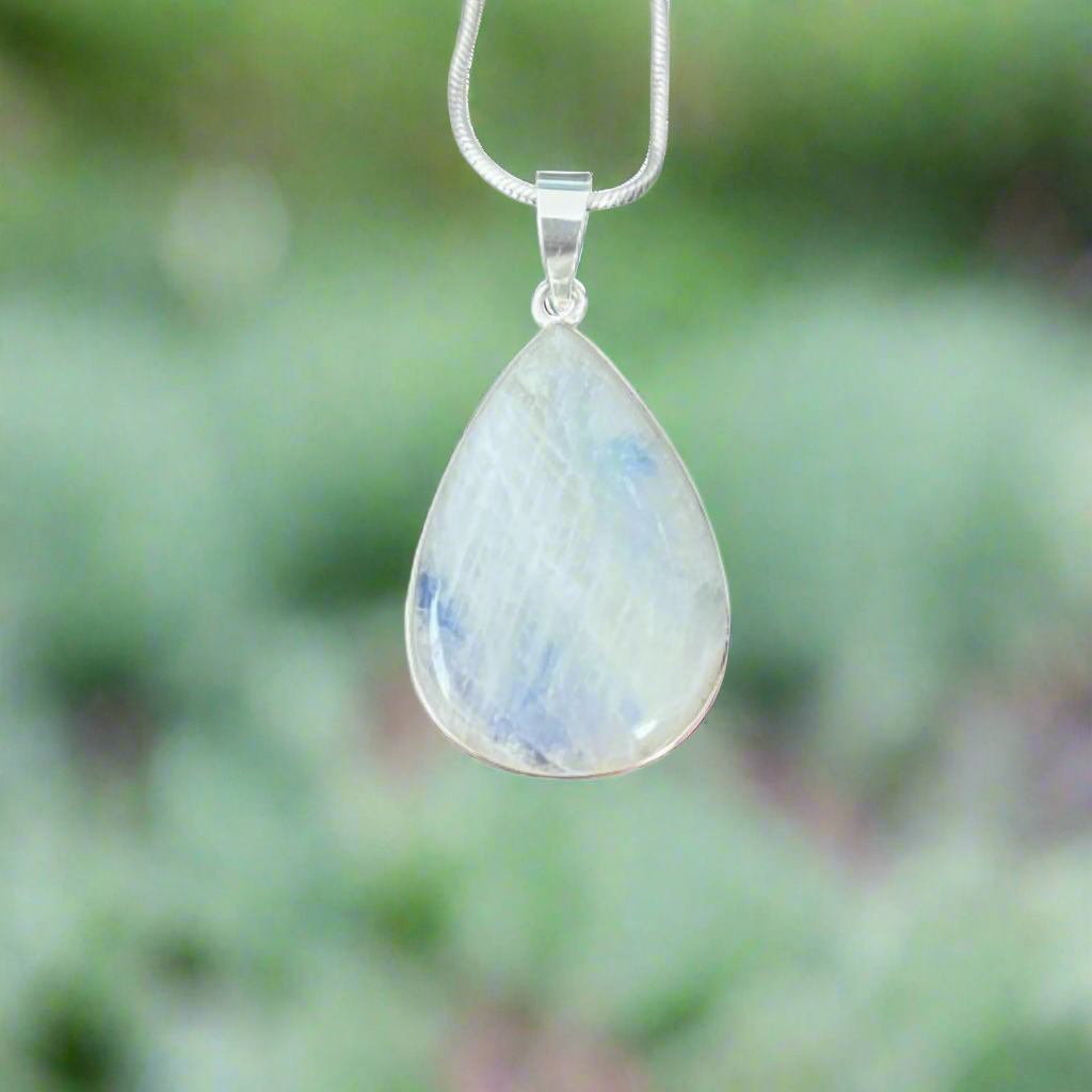 Sterling Silver Rainbow Moonstone Pendant
