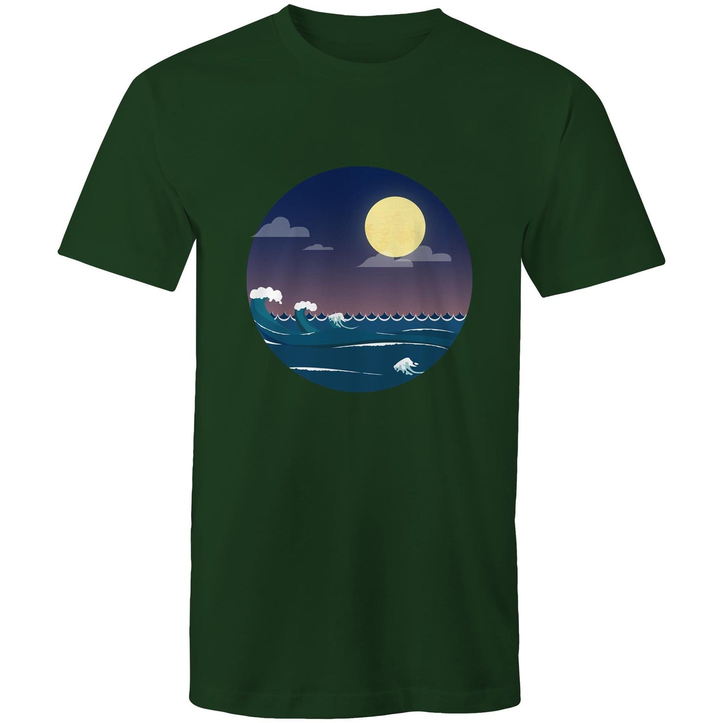 Men's Earthfolk printed T shirt - Surf and Sun - The Crescent Moon