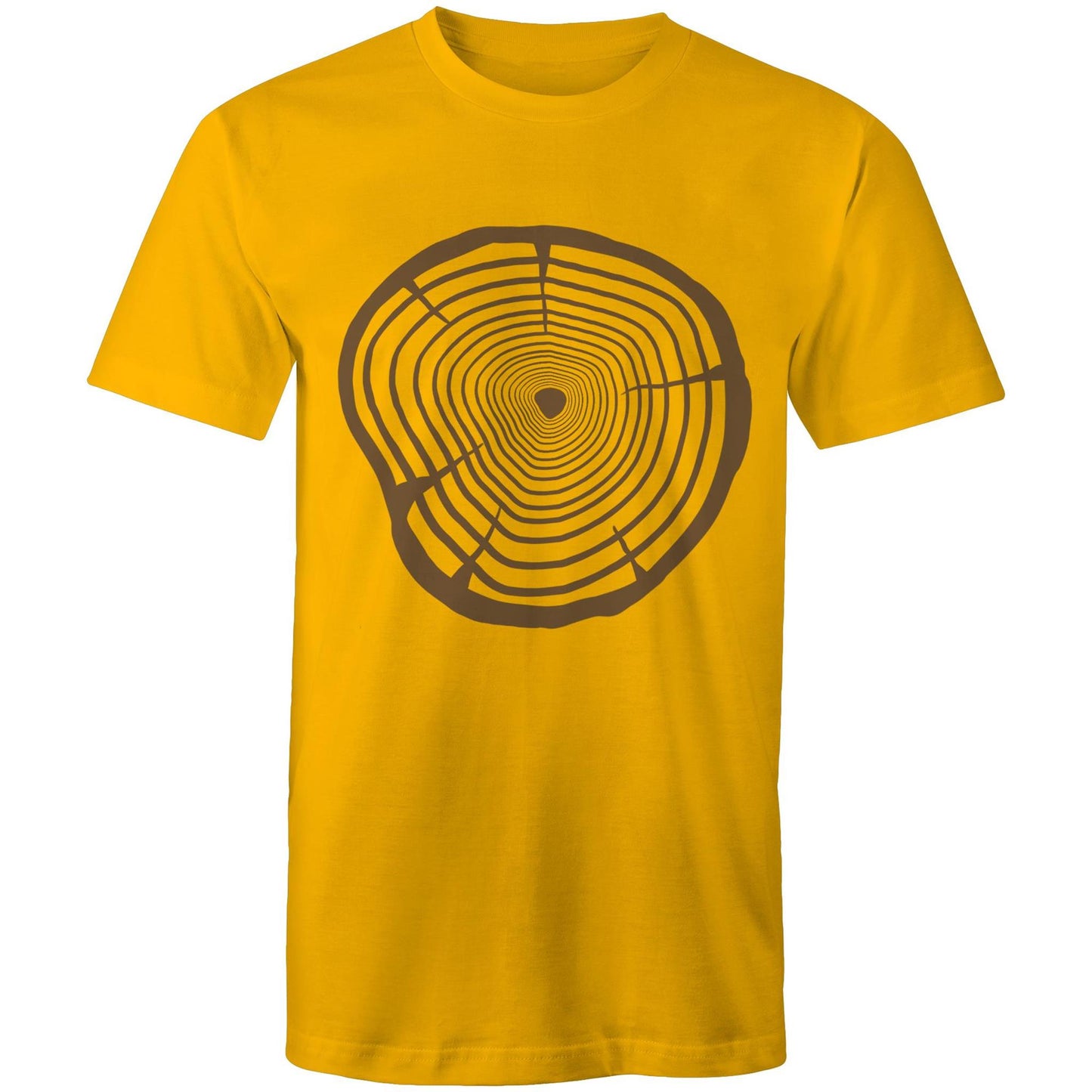 Men's Earthfolk T shirt - Wood Grain - The Crescent Moon