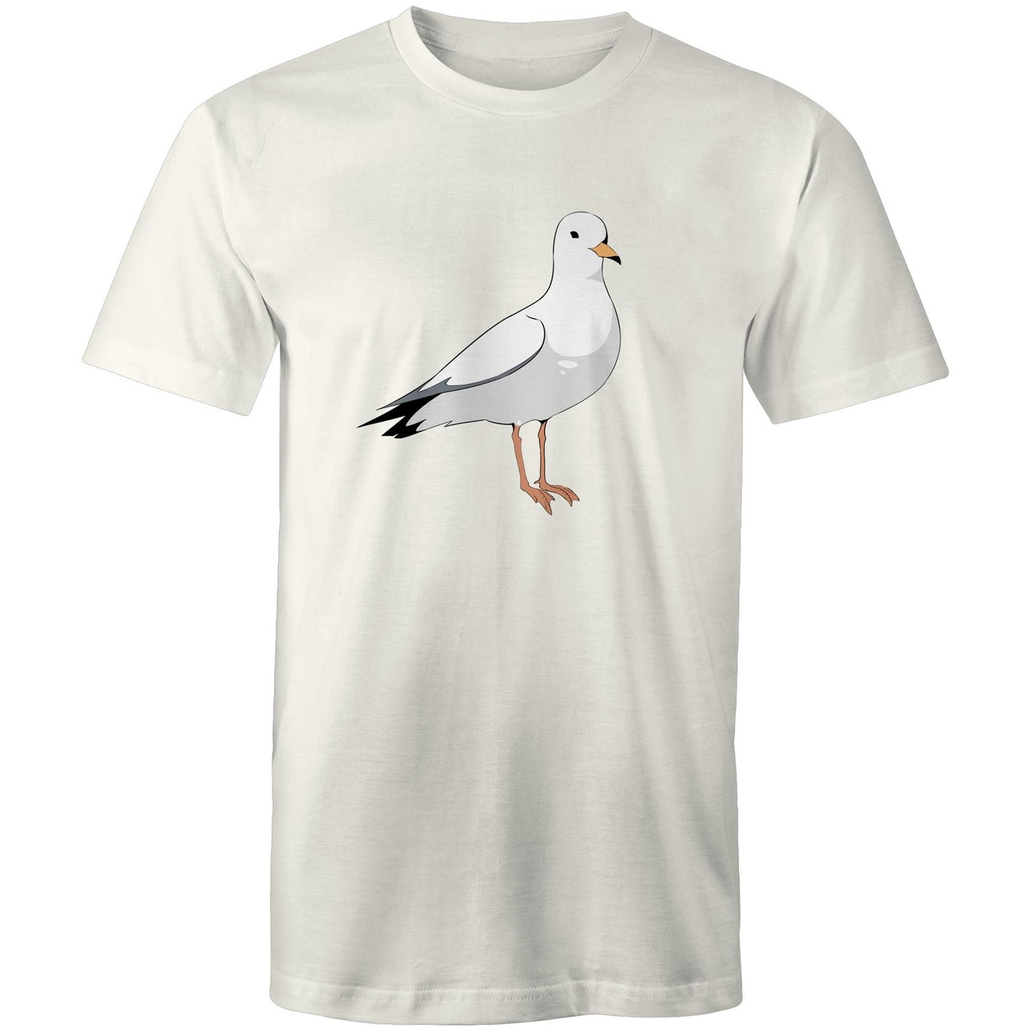 Earthfolk Printed T shirt - Mens Relaxed Fit - Steve the Seagull - The Crescent Moon