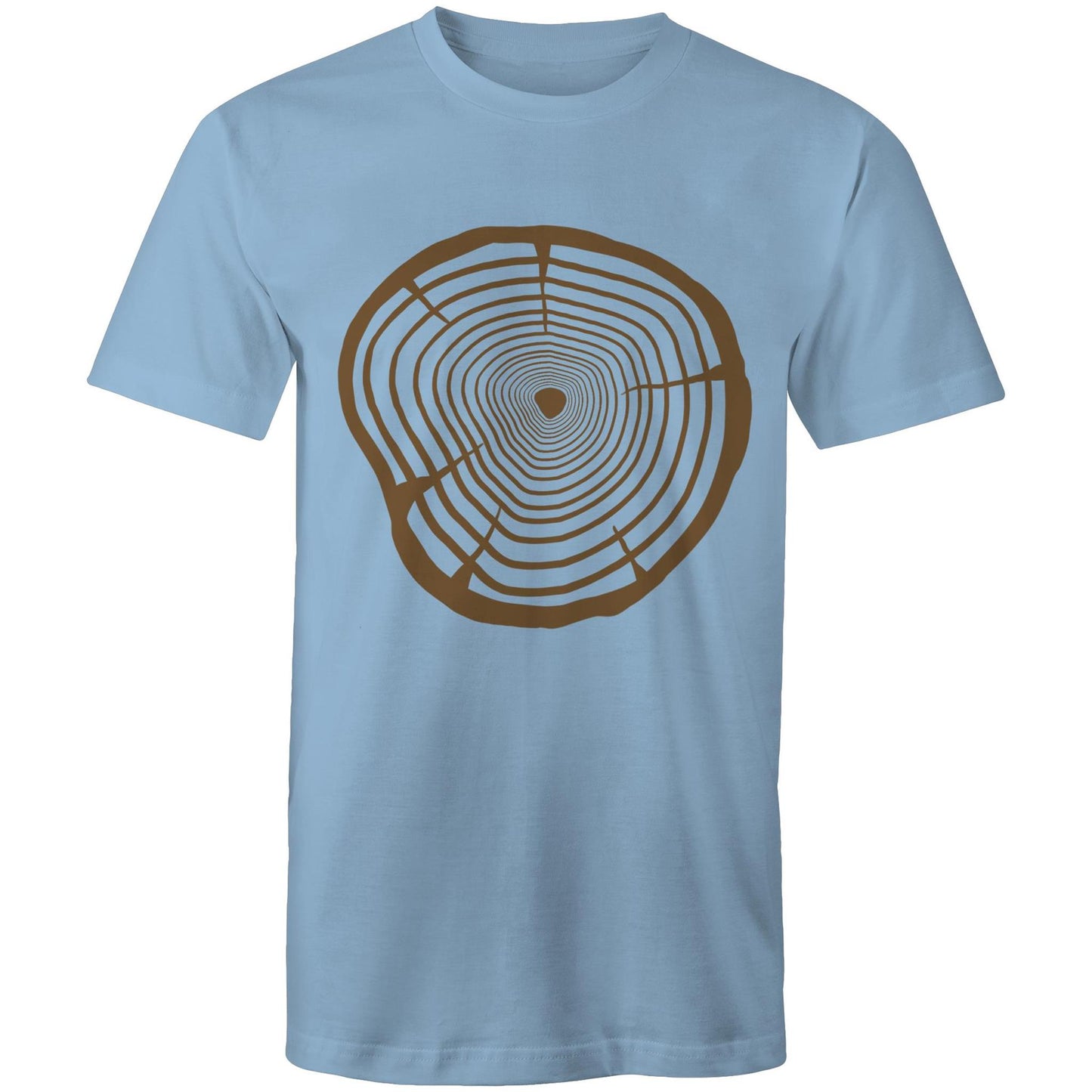 Men's Earthfolk T shirt - Wood Grain - The Crescent Moon