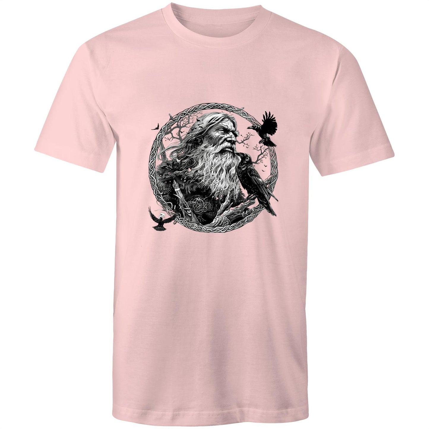 Earthfolk Printed T shirt - Mens Relaxed Fit - Odin - The Crescent Moon
