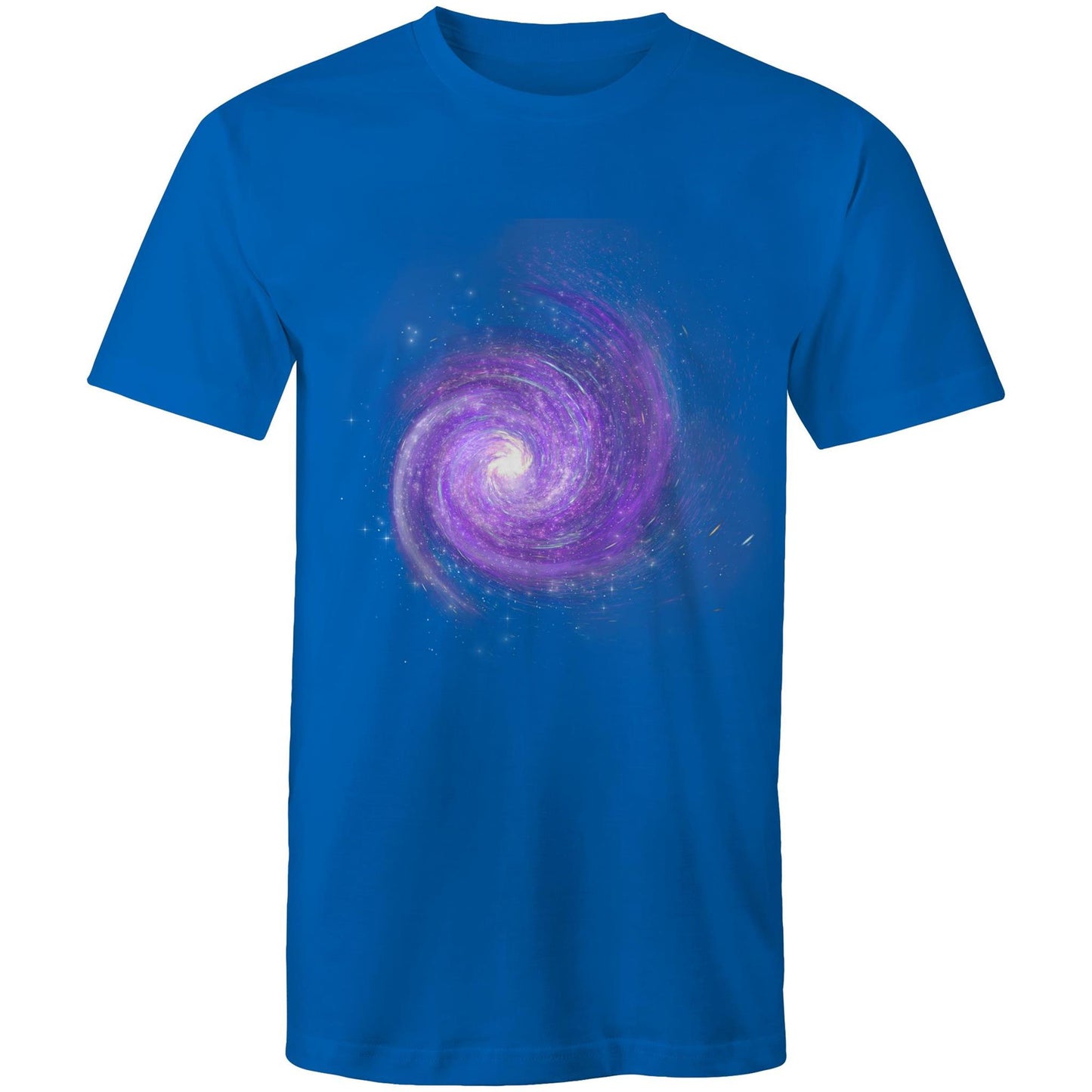 Men's Earthfolk Printed T shirt - Purple Galaxy - The Crescent Moon