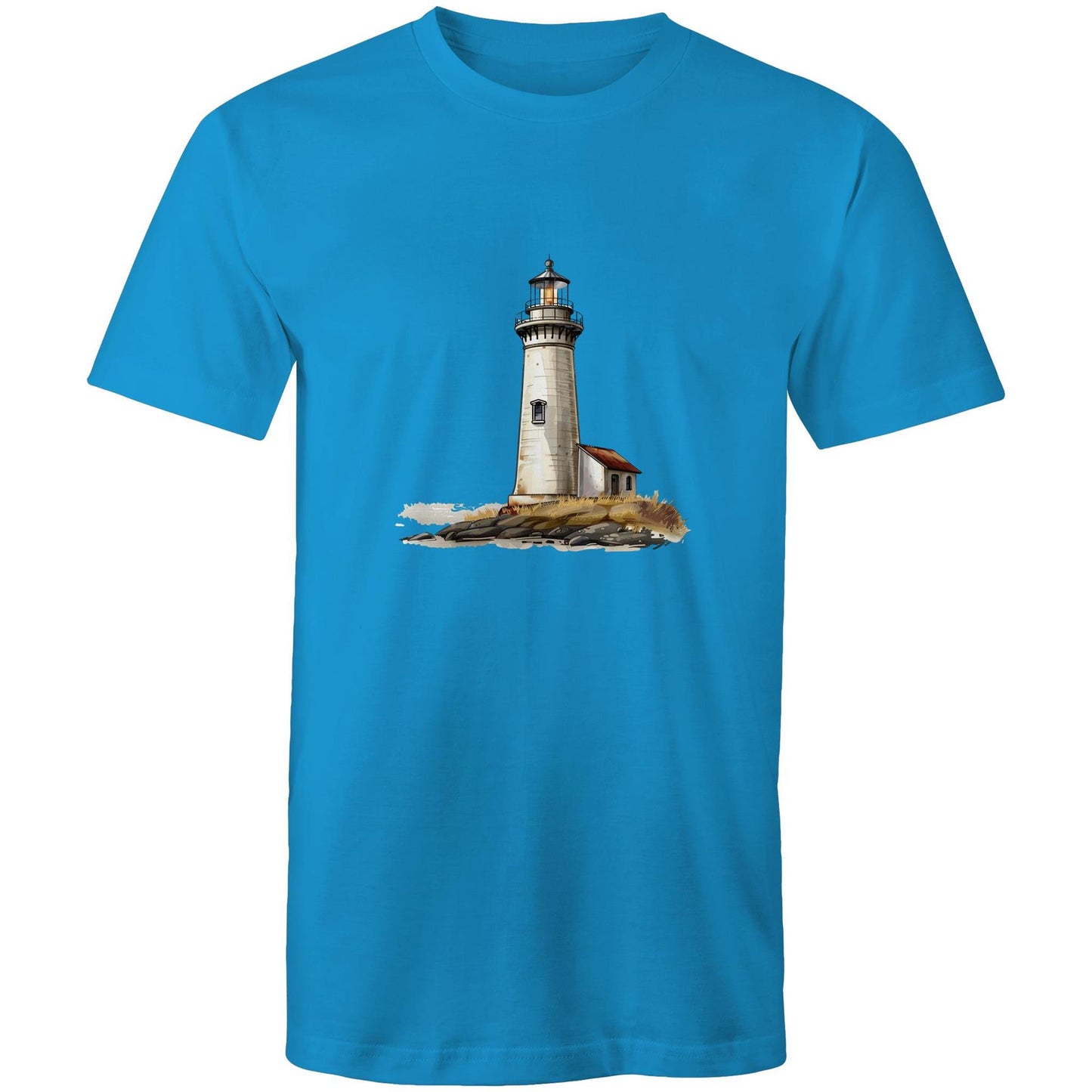 Men's Earthfolk T shirt - Lighthouse - The Crescent Moon