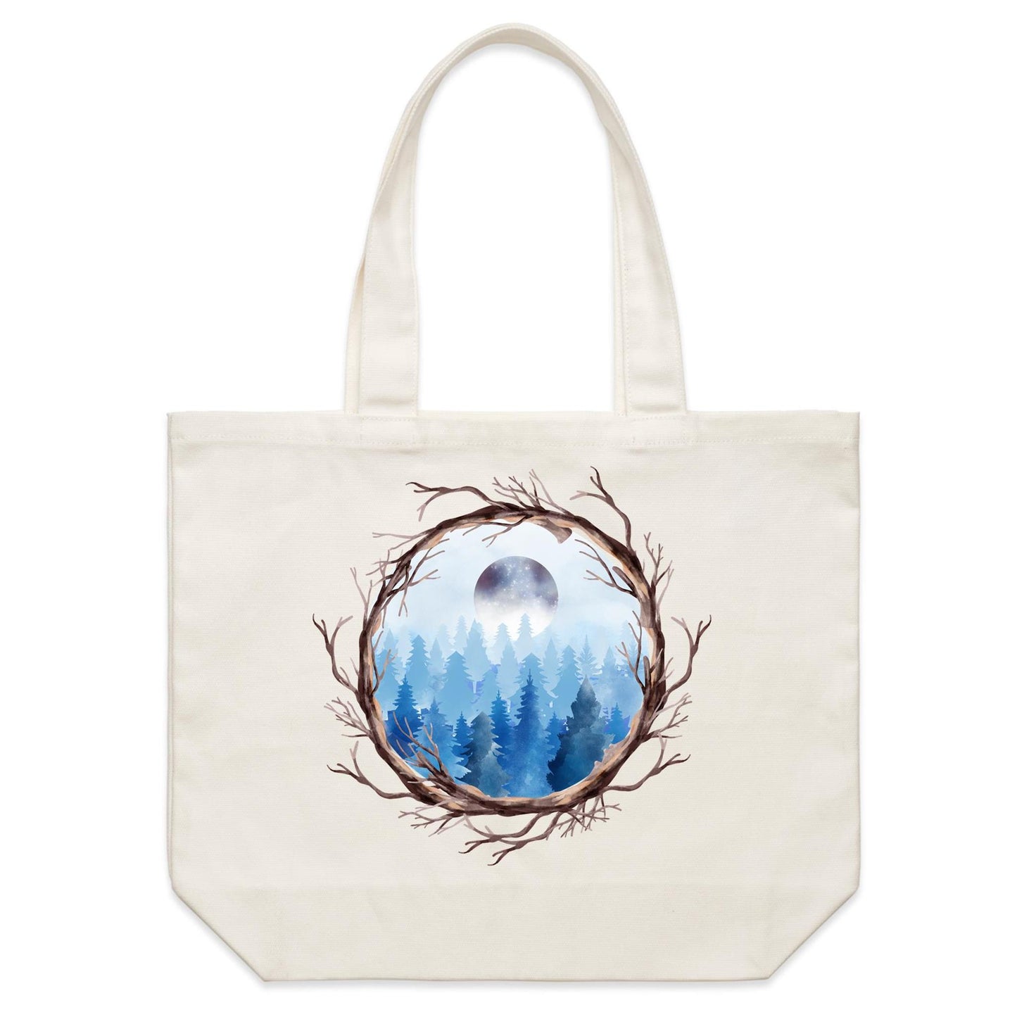Earthfolk Canvas Tote Bag Branching out - The Crescent Moon