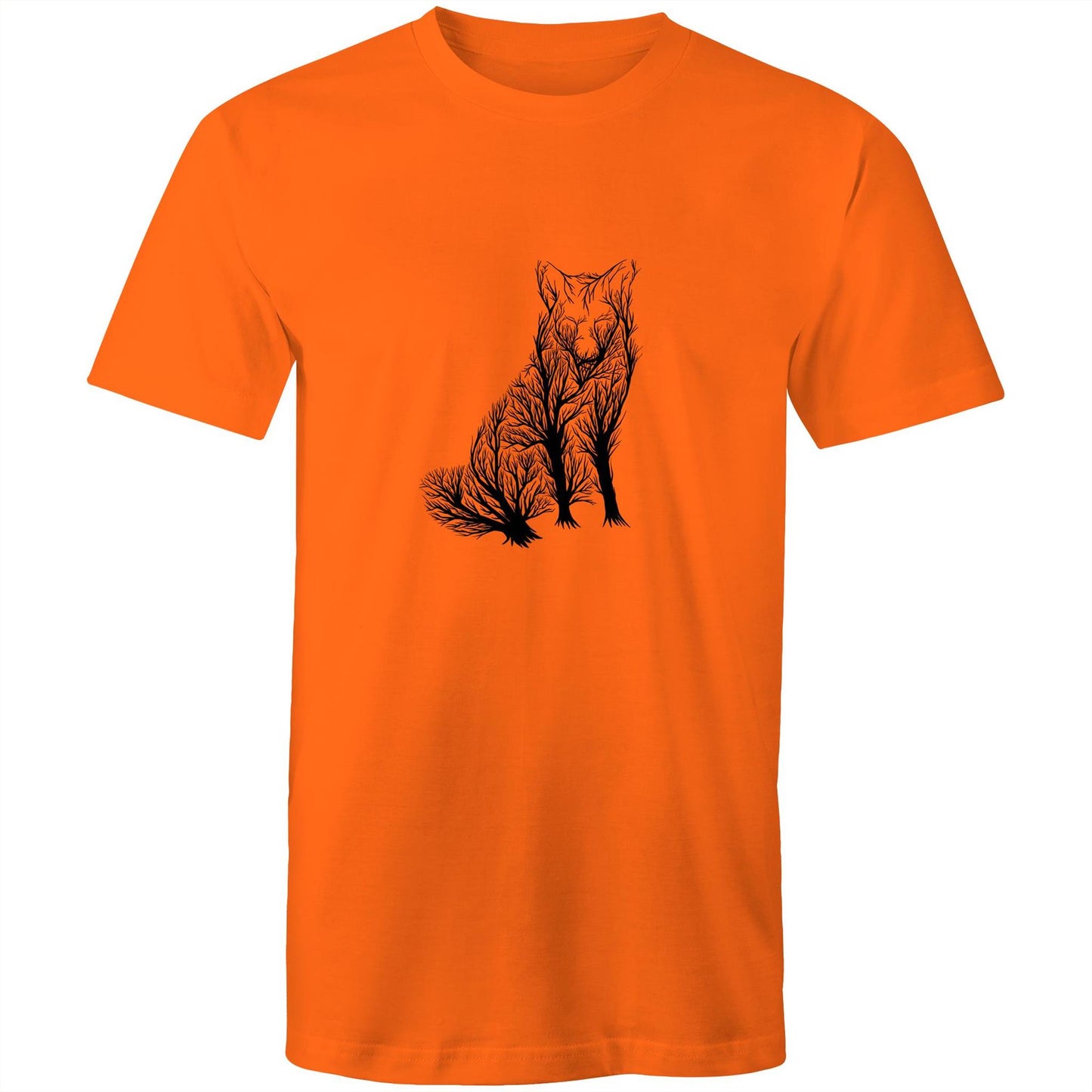Men's Earthfolk T shirt - Fox Tree - The Crescent Moon