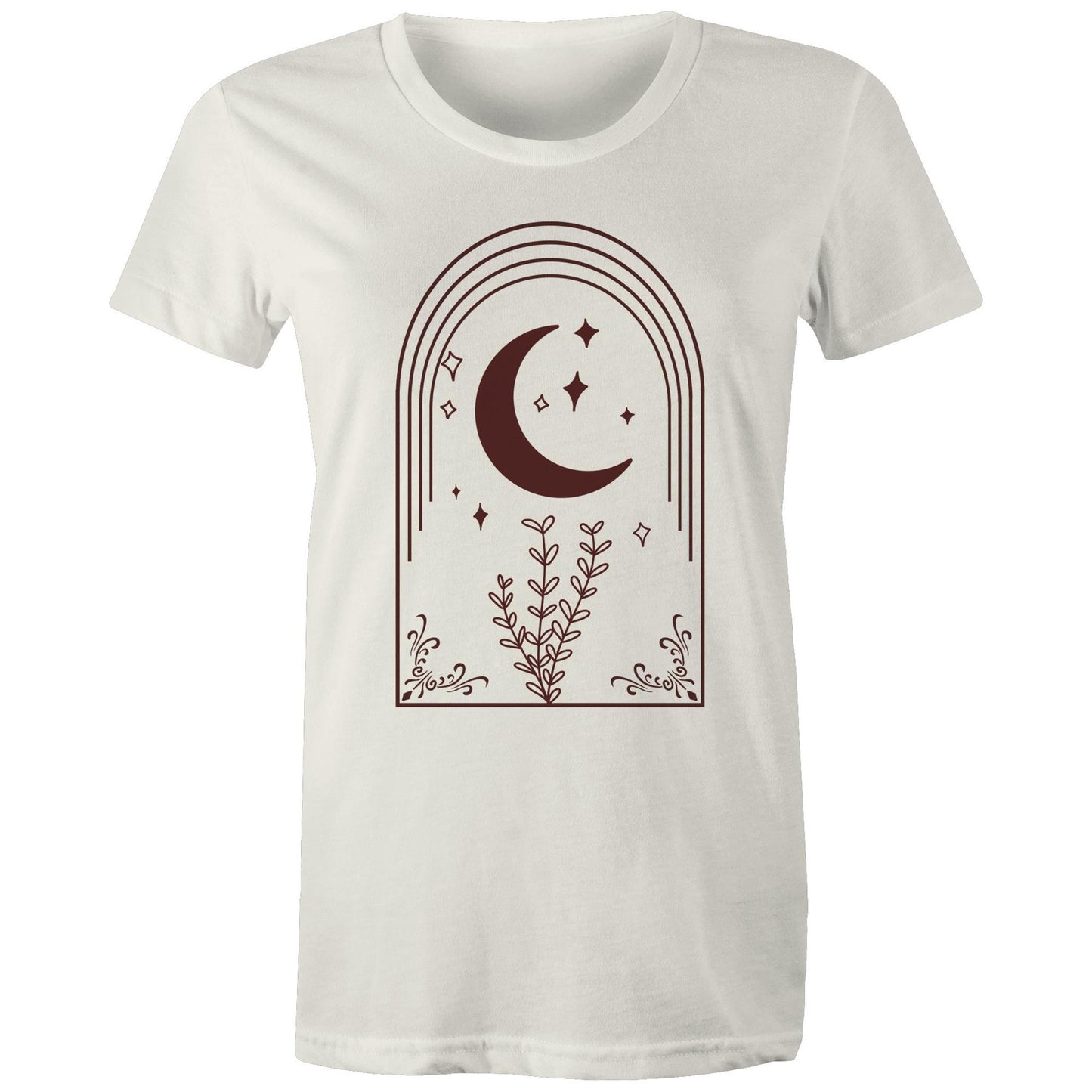 Women's Earthfolk T shirt - Moon Arch - The Crescent Moon